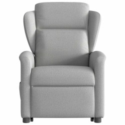 Fauteuil inclinable électrique gris nuage tissu 