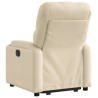 Fauteuil inclinable électrique crème tissu 