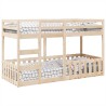 Lit superposé 80x200 cm Bois de pin massif 