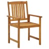 Chaises de jardin avec coussins lot de 4 Bois d'acacia massif 