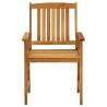 Chaises de jardin avec coussins lot de 4 Bois d'acacia massif 