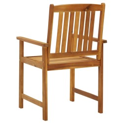 Chaises de jardin avec coussins lot de 4 Bois d'acacia massif 