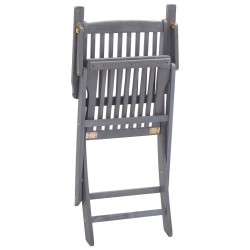 Chaises pliables d'extérieur lot de 6 et coussins Bois d'acacia 