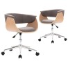 Chaises pivotantes à manger lot de 2 taupe tissu 