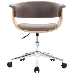 Chaises pivotantes à manger lot de 2 taupe tissu 