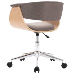 Chaises pivotantes à manger lot de 2 taupe tissu 