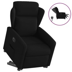 Fauteuil inclinable électrique noir tissu 