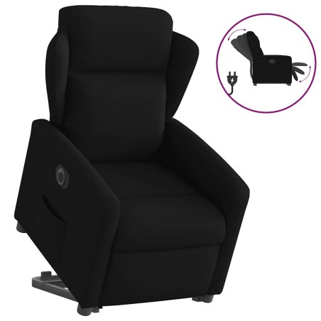 Fauteuil inclinable électrique noir tissu 