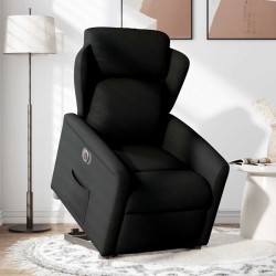 Fauteuil inclinable électrique noir tissu 