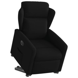 Fauteuil inclinable électrique noir tissu 