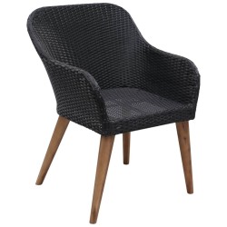 Ensemble à manger de jardin 3 pcs Noir 
