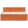 Cadre de lit sans matelas avec tête de lit 200x200 cm bois pin 