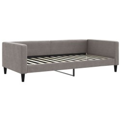 Lit de jour avec matelas taupe 100x200 cm tissu 
