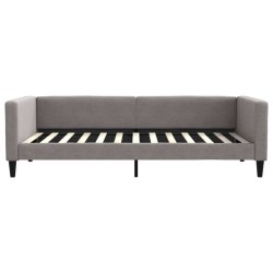 Lit de jour avec matelas taupe 100x200 cm tissu 
