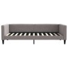 Lit de jour avec matelas taupe 100x200 cm tissu 