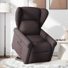Fauteuil inclinable électrique marron foncé tissu 