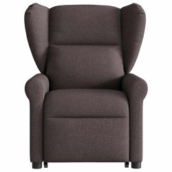 Fauteuil inclinable électrique marron foncé tissu 