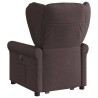Fauteuil inclinable électrique marron foncé tissu 