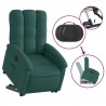 Fauteuil inclinable électrique vert foncé tissu 