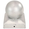 Bouchons de poteau 6 pcs Globe final Métal galvanisé 71x71 mm 