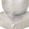 Bouchons de poteau 6 pcs Globe final Métal galvanisé 71x71 mm 