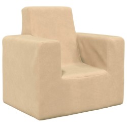 Canapé pour enfants Crème Peluche douce 