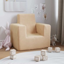 Canapé pour enfants Crème Peluche douce 