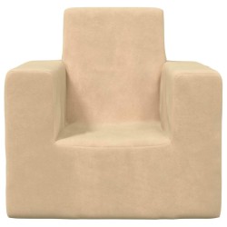 Canapé pour enfants Crème Peluche douce 