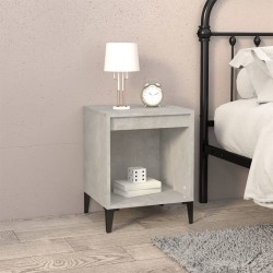 Table de chevet Gris béton 40x35x50 cm 