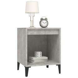 Table de chevet Gris béton 40x35x50 cm 