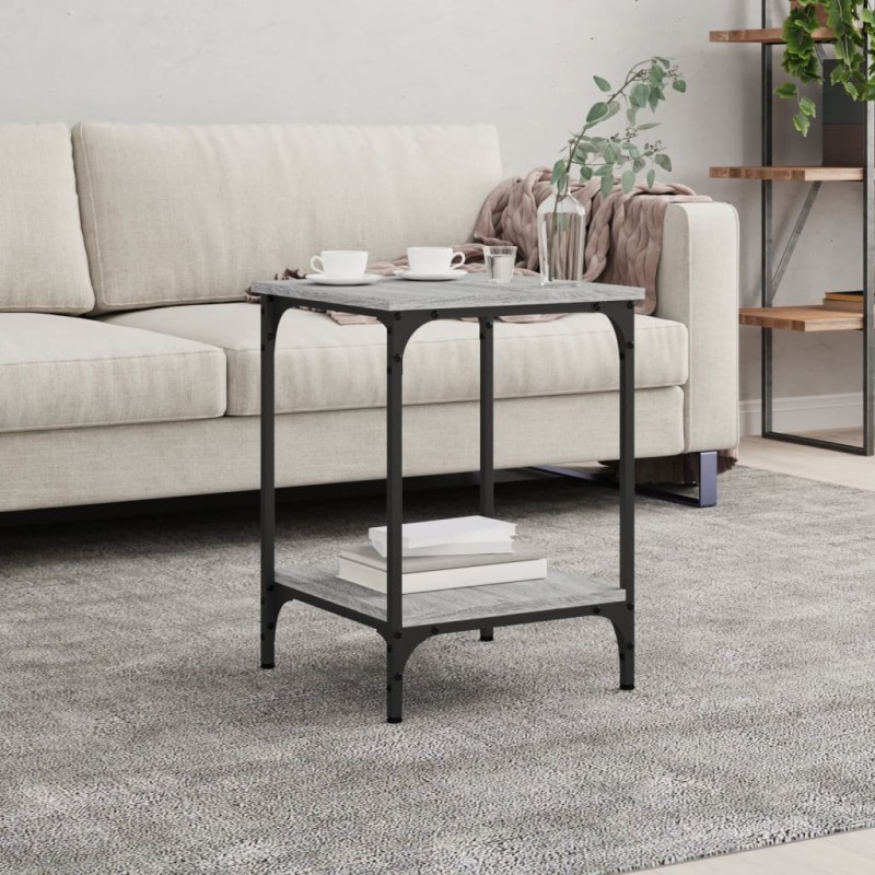 Table basse sonoma gris 40x40x55 cm bois d'ingénierie Table basse sonoma gris 40x40x55 cm bois d'ingénierie