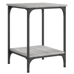 Table basse sonoma gris 40x40x55 cm bois d'ingénierie 