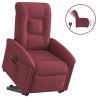 Fauteuil inclinable électrique rouge bordeaux tissu 
