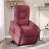 Fauteuil inclinable électrique rouge bordeaux tissu 