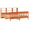 Cadre de lit sans matelas cire marron 180x200cm bois pin massif 