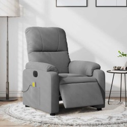Fauteuil inclinable de massage électrique gris foncé 
