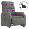 Fauteuil inclinable de massage électrique gris foncé 
