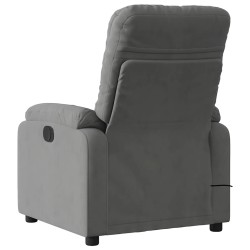 Fauteuil inclinable de massage électrique gris foncé 