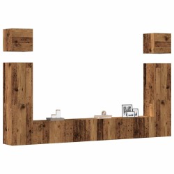 Ensemble de meuble TV mural 6 pcs vieux bois bois d'ingénierie 