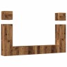 Ensemble de meuble TV mural 6 pcs vieux bois bois d'ingénierie 