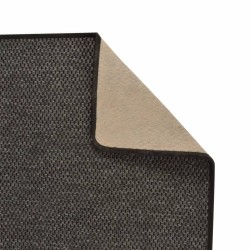 Tapis de couloir aspect sisal anthracite 50x150 cm 