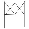 Tête de lit métal noir 75 cm 