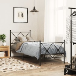 Tête de lit métal noir 75 cm 