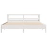 Cadre de lit sans matelas blanc 180x200 cm bois massif de pin 