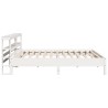 Cadre de lit sans matelas blanc 180x200 cm bois massif de pin 