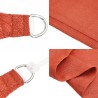 Voile d'ombrage 160 g/m² carré terre cuite 3,6x3,6 m PEHD 