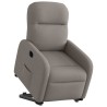 Fauteuil inclinable électrique taupe tissu 