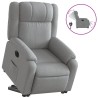 Fauteuil inclinable électrique gris clair tissu 