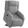 Fauteuil inclinable électrique gris clair tissu 