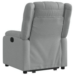 Fauteuil inclinable électrique gris clair tissu 
